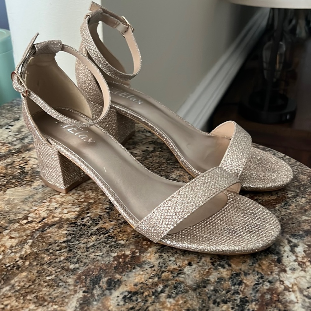 Gold Glitter Heels